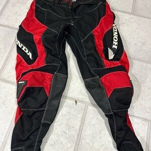 Men's Black and Red Racing Pants Honda fox size 36